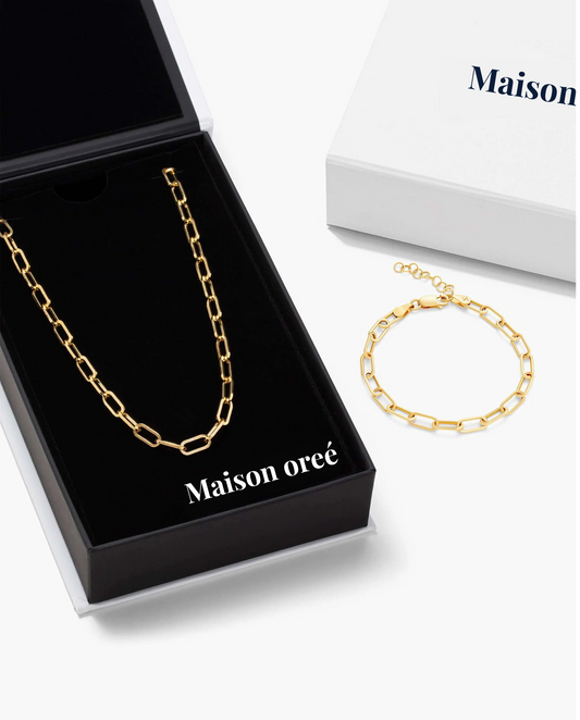 Paper Clip Bracelet + collier